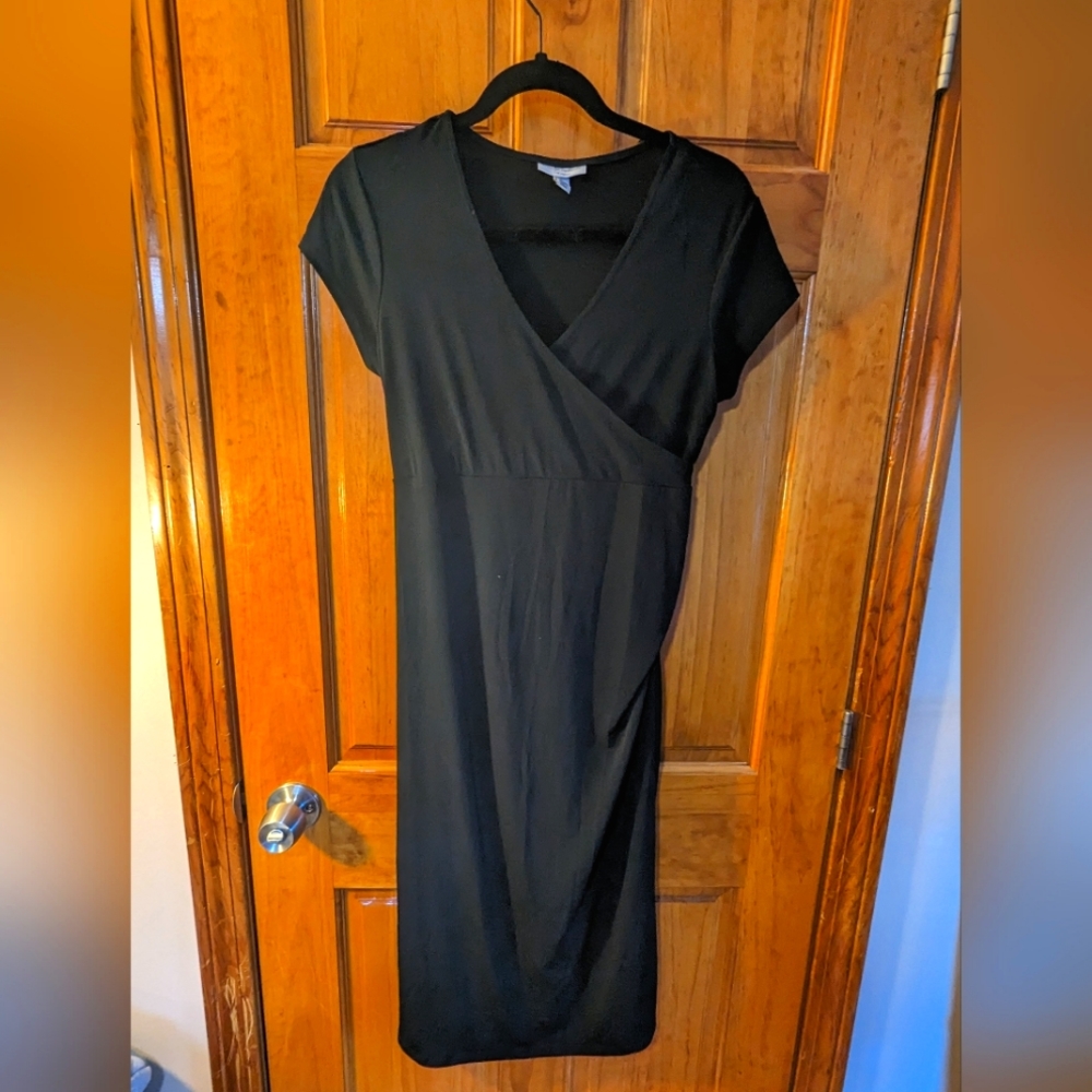 Black Maternity Faux Wrap Dress Size Small